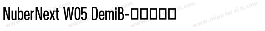 NuberNext W05 DemiB字体转换